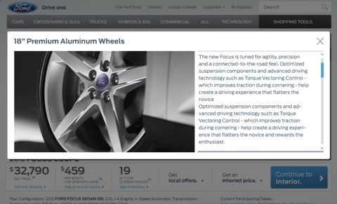 Ford / Lincoln Build & Price — Web screenshot