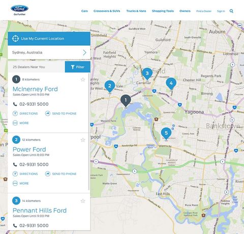 Ford Website Redesign — Web screenshot