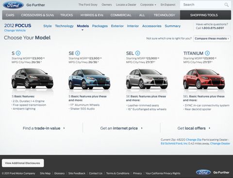 MXM — Ford / Lincoln Build & Price case-study screenshot