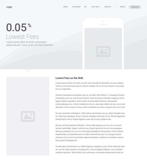 Cryptocurrency Exchange — Web screenshot
