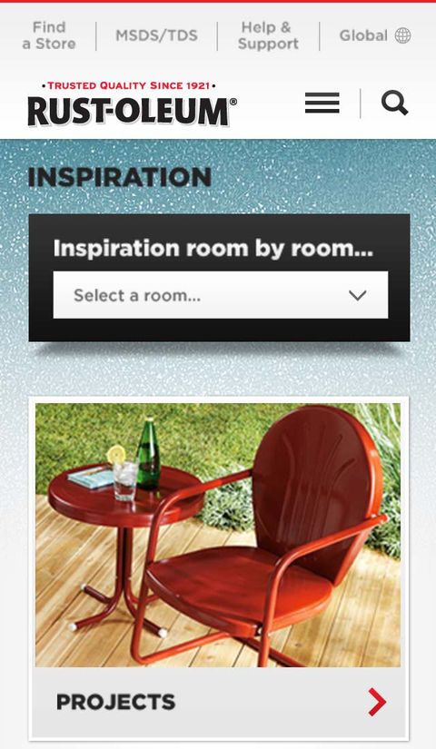 Rust-Oleum Website Redesign — Mobile Web screenshot