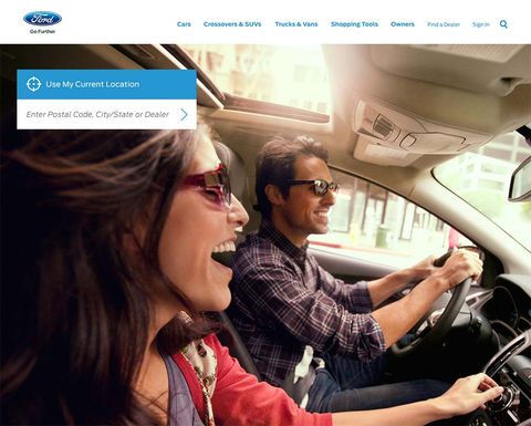 Ford Website Redesign — Web screenshot