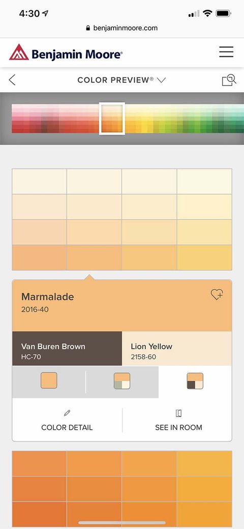 Benjamin Moore® Website Redesign — Mobile Web screenshot