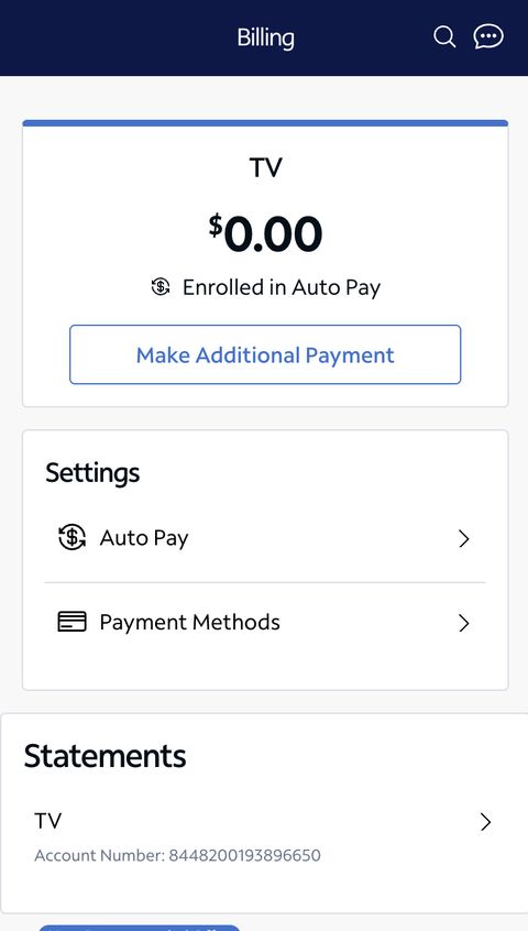 Charter Communications — My Spectrum App — Mobile Web screenshot