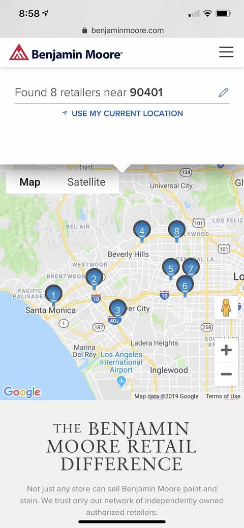 Benjamin Moore® Website Redesign — Mobile Web screenshot