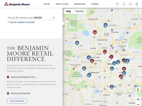 Benjamin Moore® Website Redesign — Web screenshot