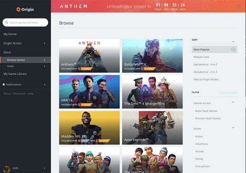 Electronic Arts — ea.com, Exodus Engine, and Origin — Web screenshot