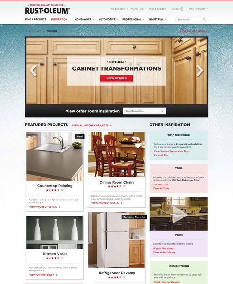 MXM — Rust-Oleum Website Redesign case-study screenshot
