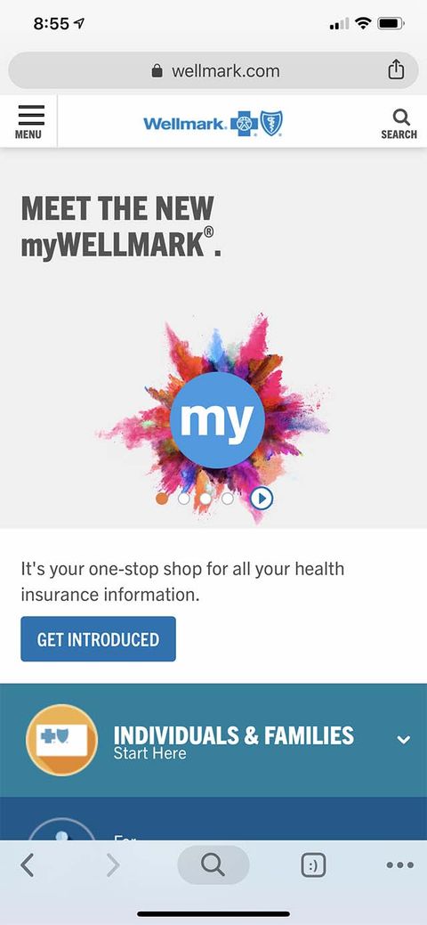 Wellmark® Website Redesign — Mobile Web screenshot