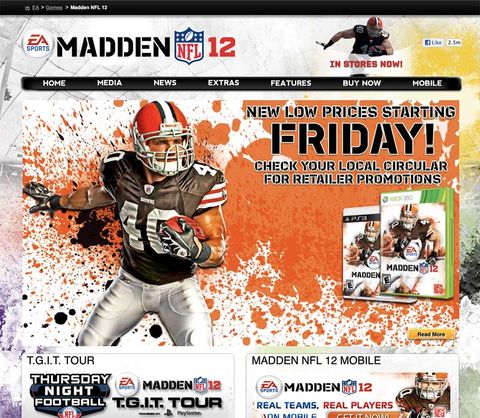 Electronic Arts — ea.com, Exodus Engine, and Origin — Web screenshot