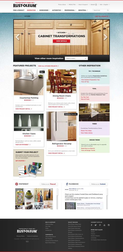 Rust-Oleum Website Redesign — Web screenshot