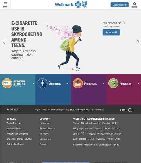 Wellmark® Website Redesign — Web screenshot