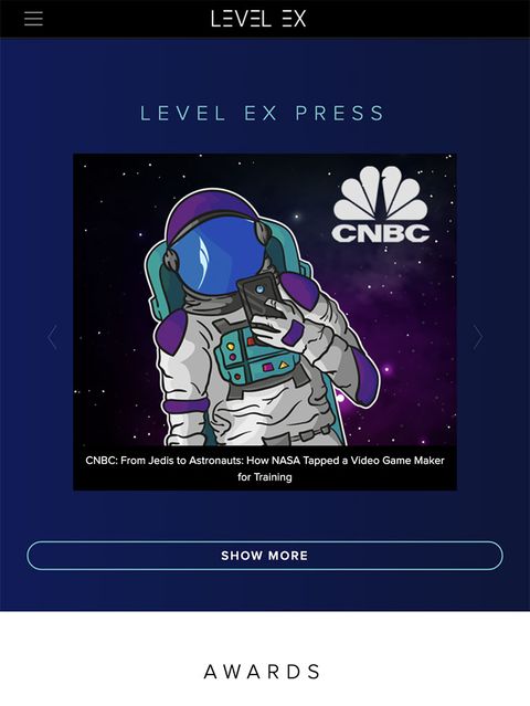 Level Ex Website — Tablet Web screenshot