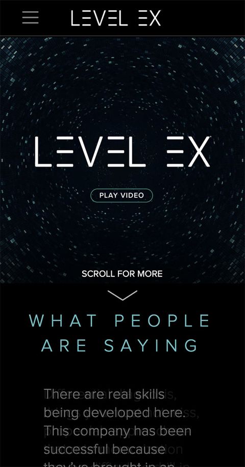 Level Ex Website — Mobile Web screenshot
