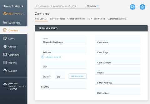 Jacoby & Meyers enterprise white-label CRM — custom Angular application built on Nx MonoRepo with custom DataGrid and Material implementation.