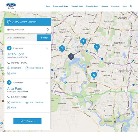 Ford Website Redesign — Web screenshot
