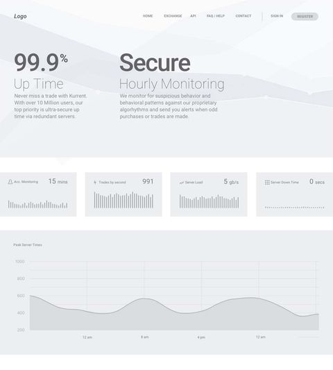 Cryptocurrency Exchange — Web screenshot
